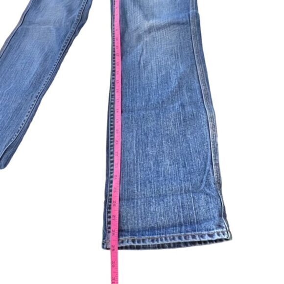 Gap Bootcut Capri Women's Size 10 Med Wash Blue Denim Jeans Low Rise 33/29 - Picture 5 of 9